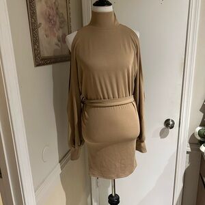 Lovers + Friends Tan Long Sleeve Dress
